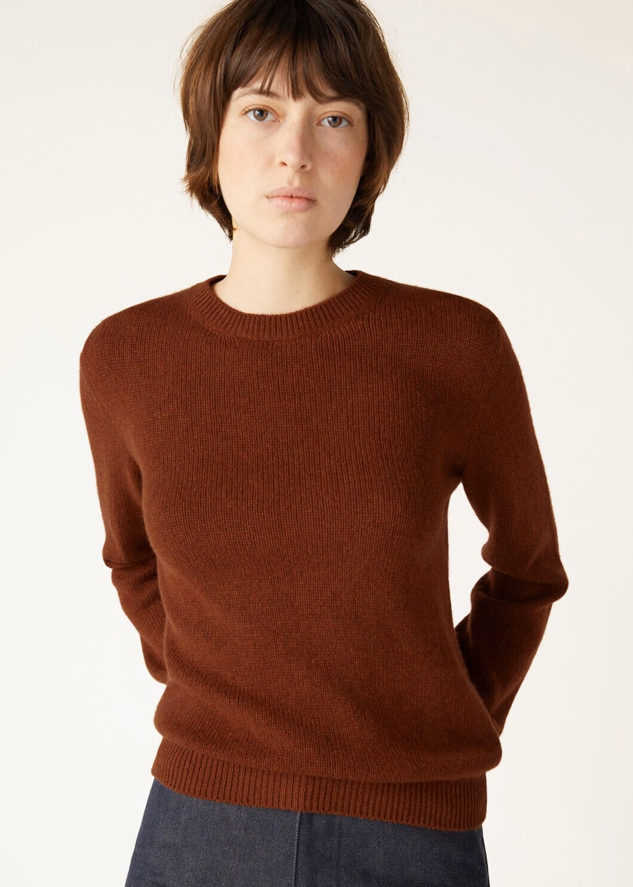 Moletom Fobello Baby Cashmere com estampa mesclada de folhas de bordo escuras