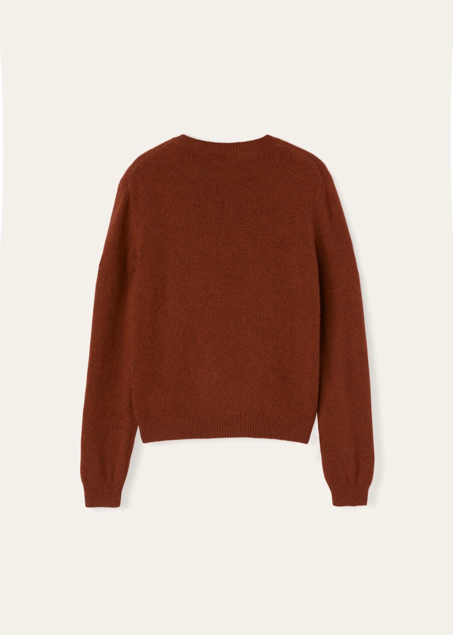 Moletom Fobello Baby Cashmere com estampa mesclada de folhas de bordo escuras