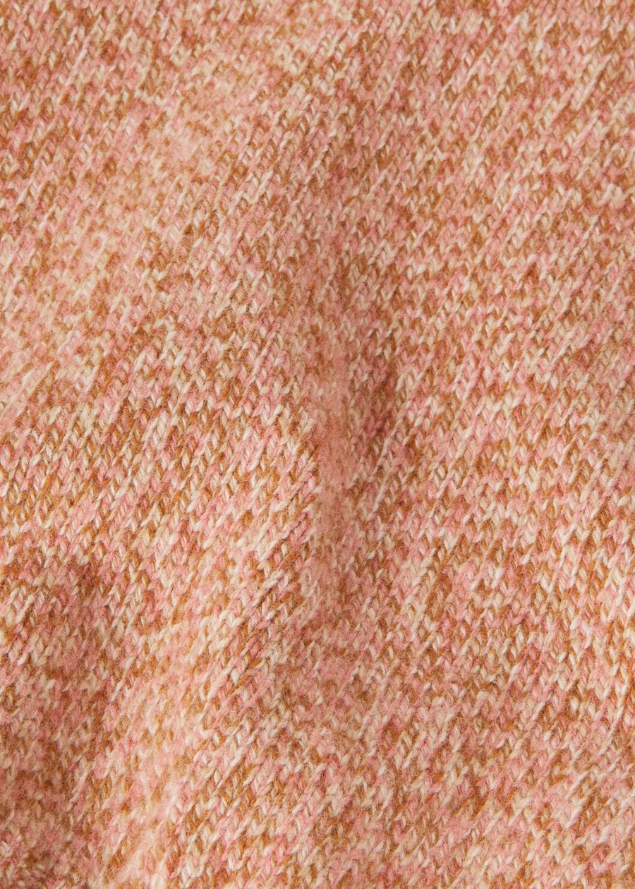 Mastallone Crewneck em lã virgem, cor giz/rosa areia