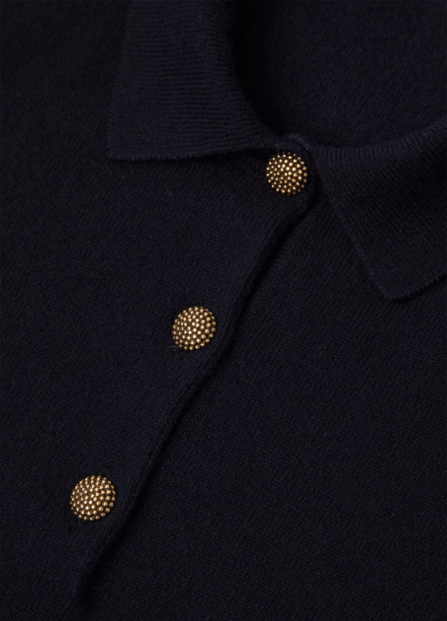 Camisa polo Baby Classic Cashmere azul marinho