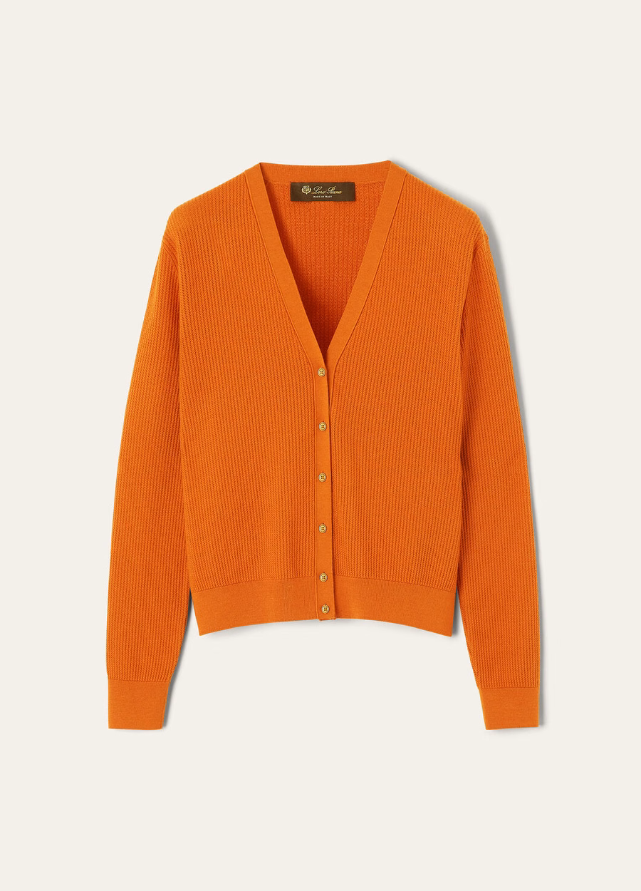 Cardigã Royal Lightness Laranja Papoula