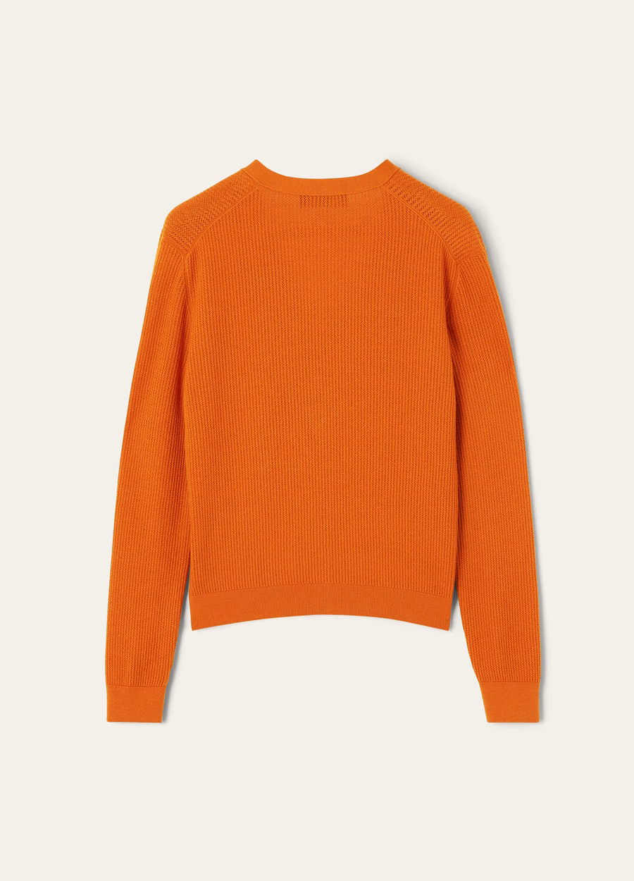 Cardigã Royal Lightness Laranja Papoula