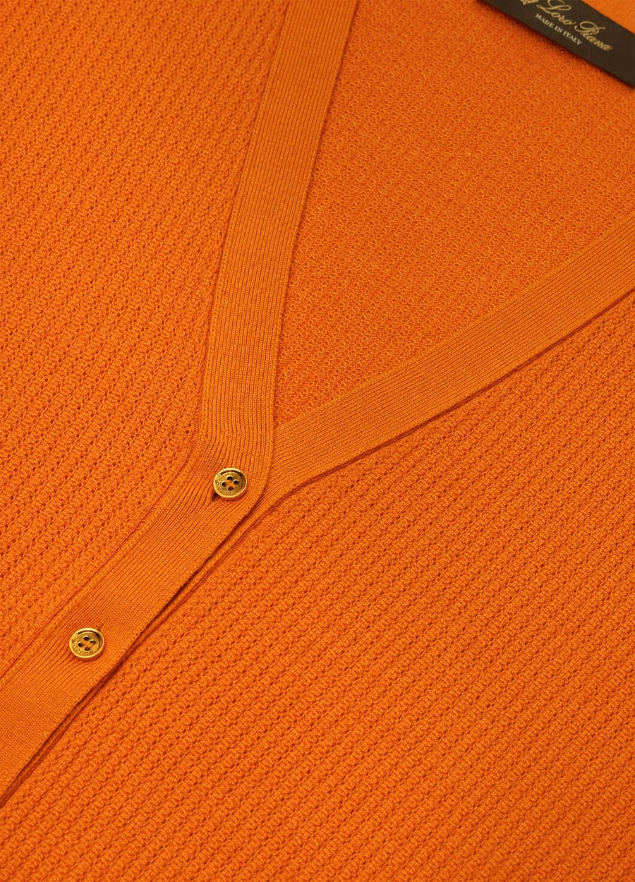 Cardigã Royal Lightness Laranja Papoula