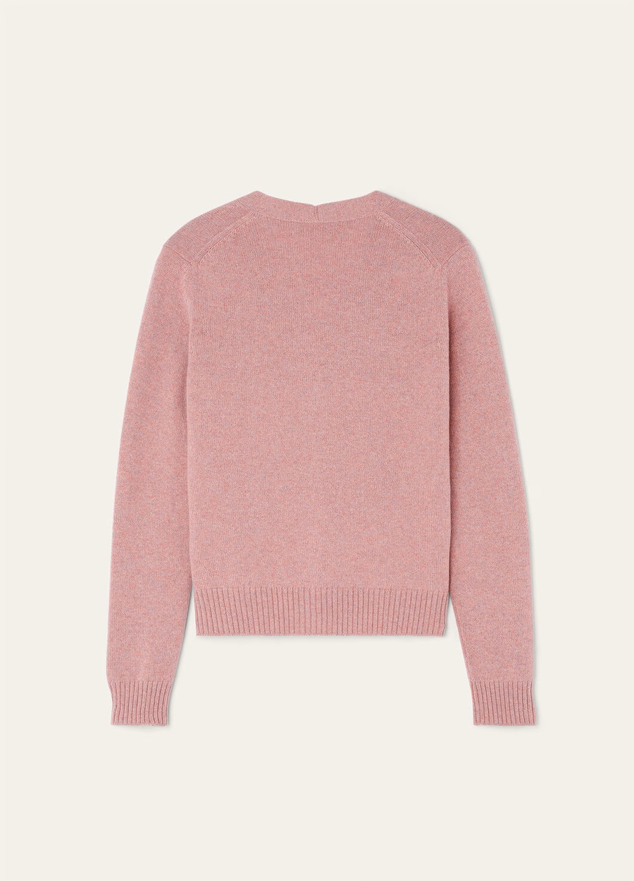 Cardigã Parksville Baby Cashmere com detalhes em roxo mesclado