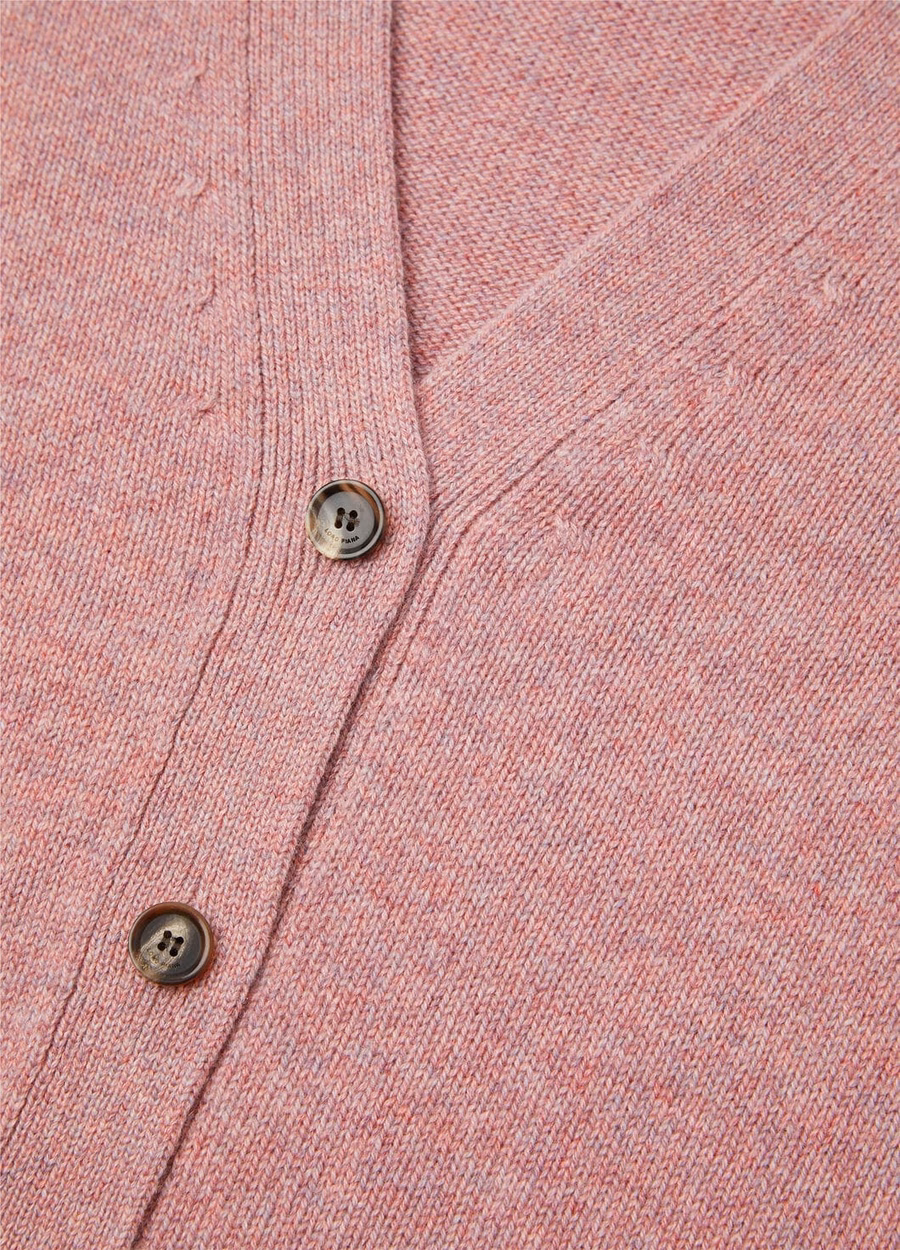 Cardigã Parksville Baby Cashmere com detalhes em roxo mesclado