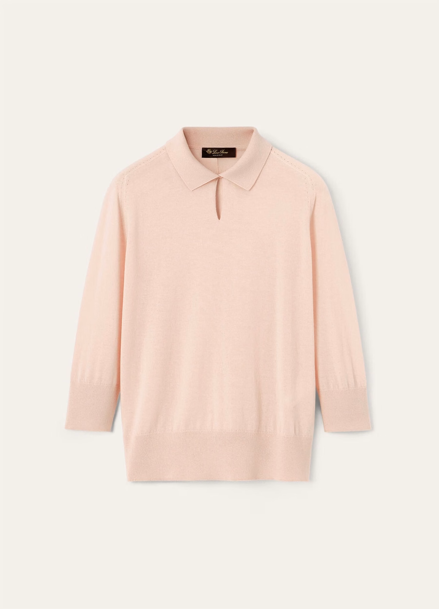 Camisa polo Neo Piuma Cashmere rosa claro