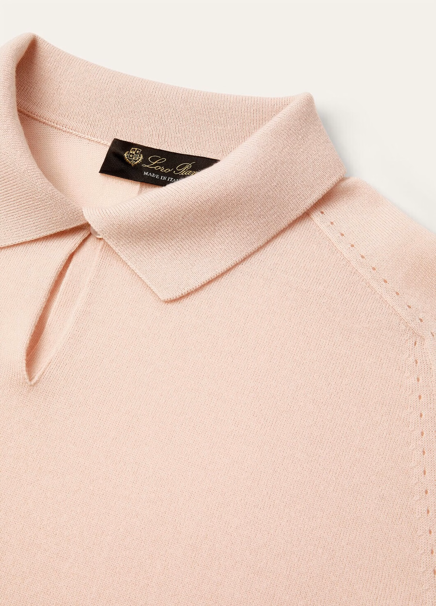 Camisa polo Neo Piuma Cashmere rosa claro