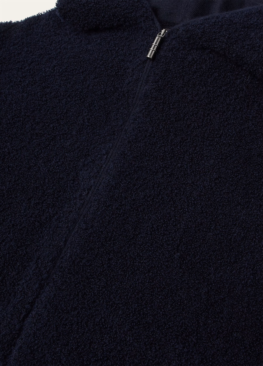 Casaco de malha de seda e cashmere Pella, azul clássico