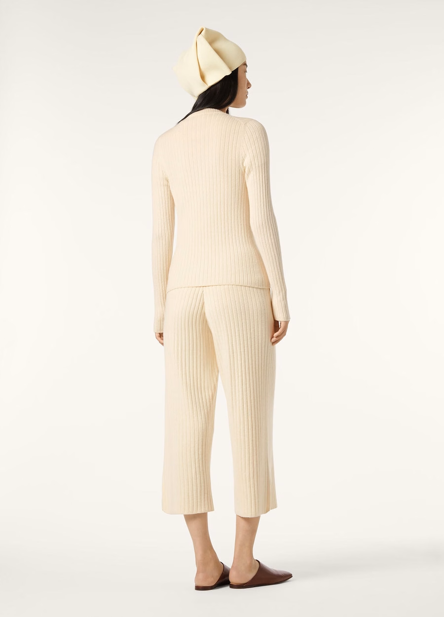 Suéter bomber de cashmere para bebê Coste, branco neve