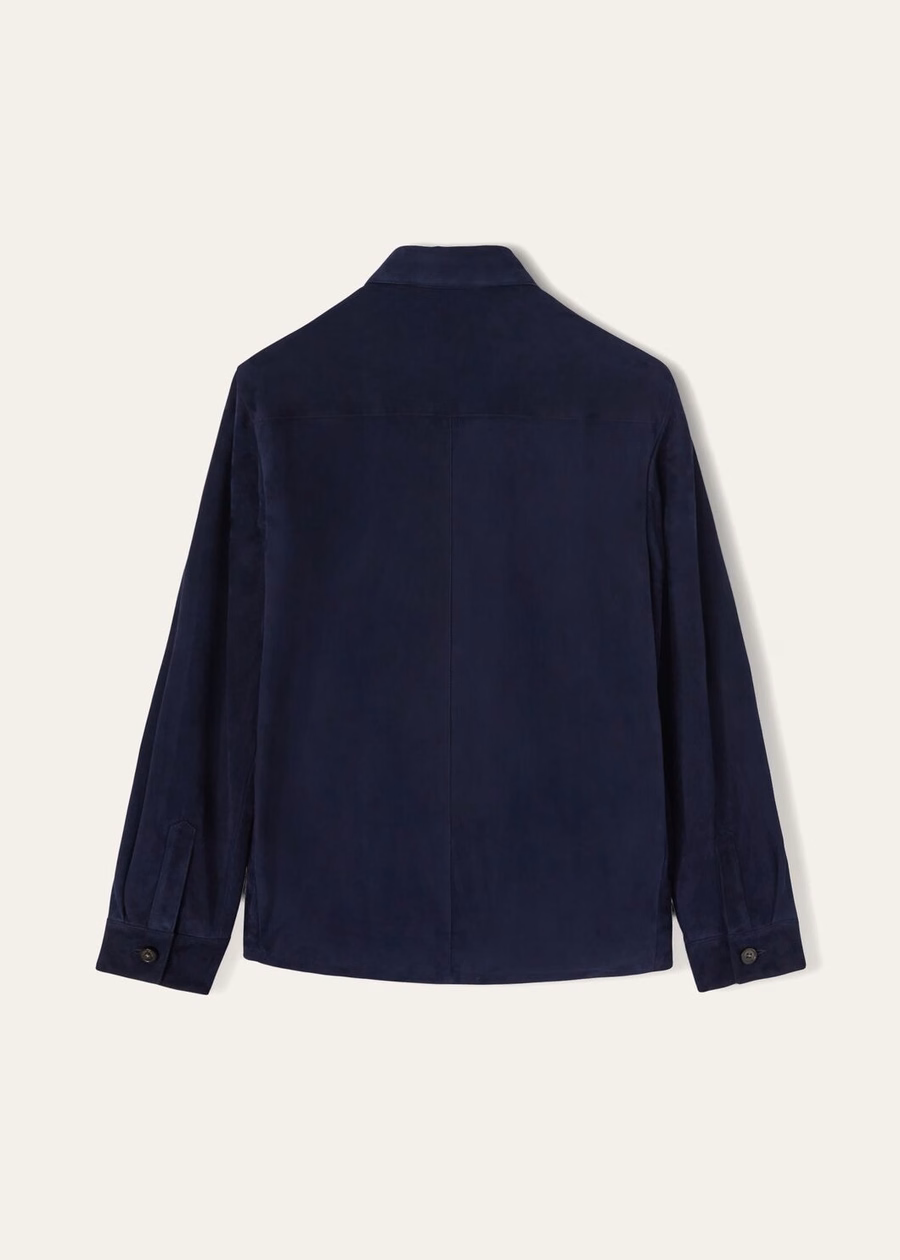 Sobretudo Loro Piana Kidskin Azul Escuro Muito Azul