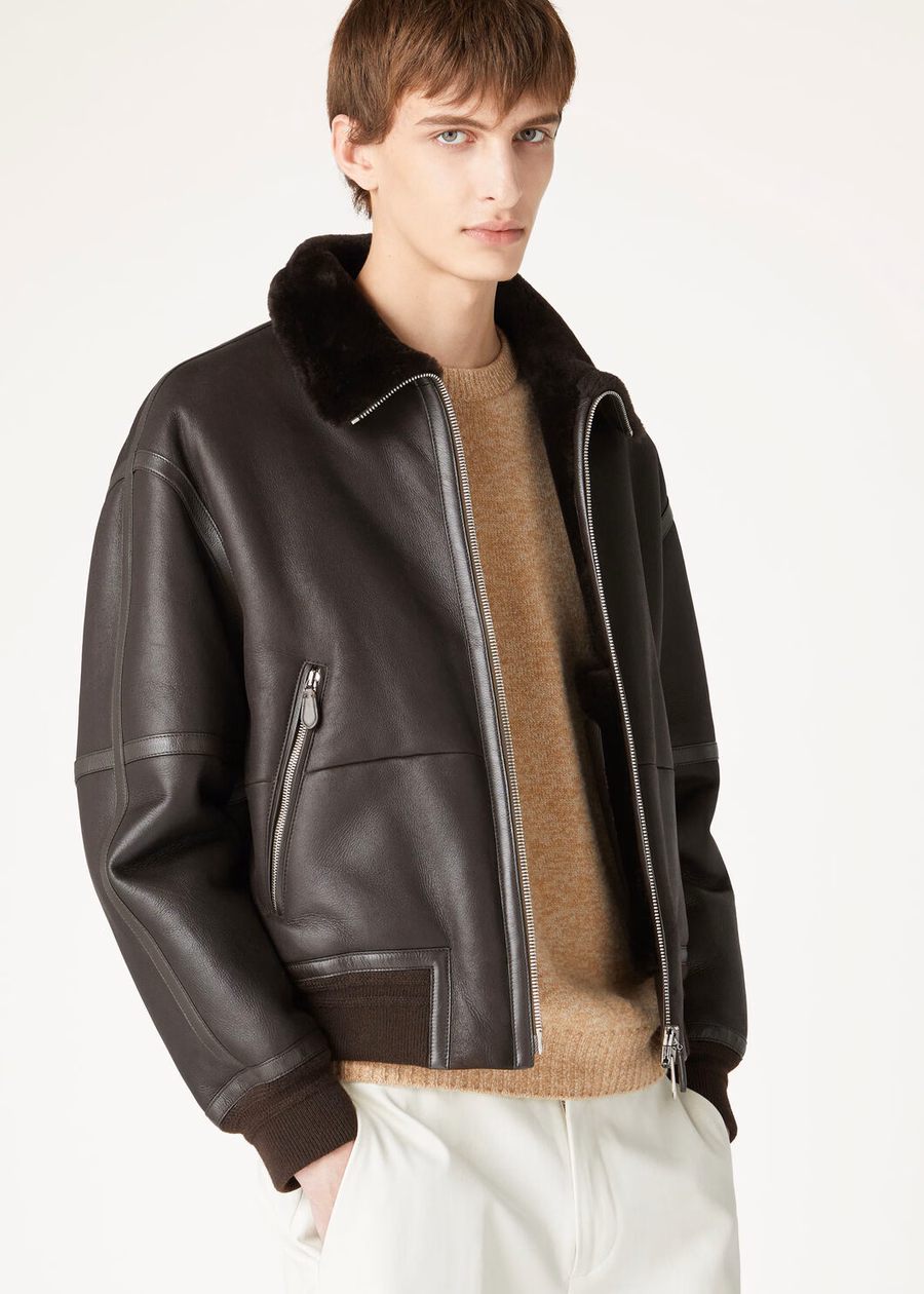 Jaqueta Peter Bomber Shearling Coffee