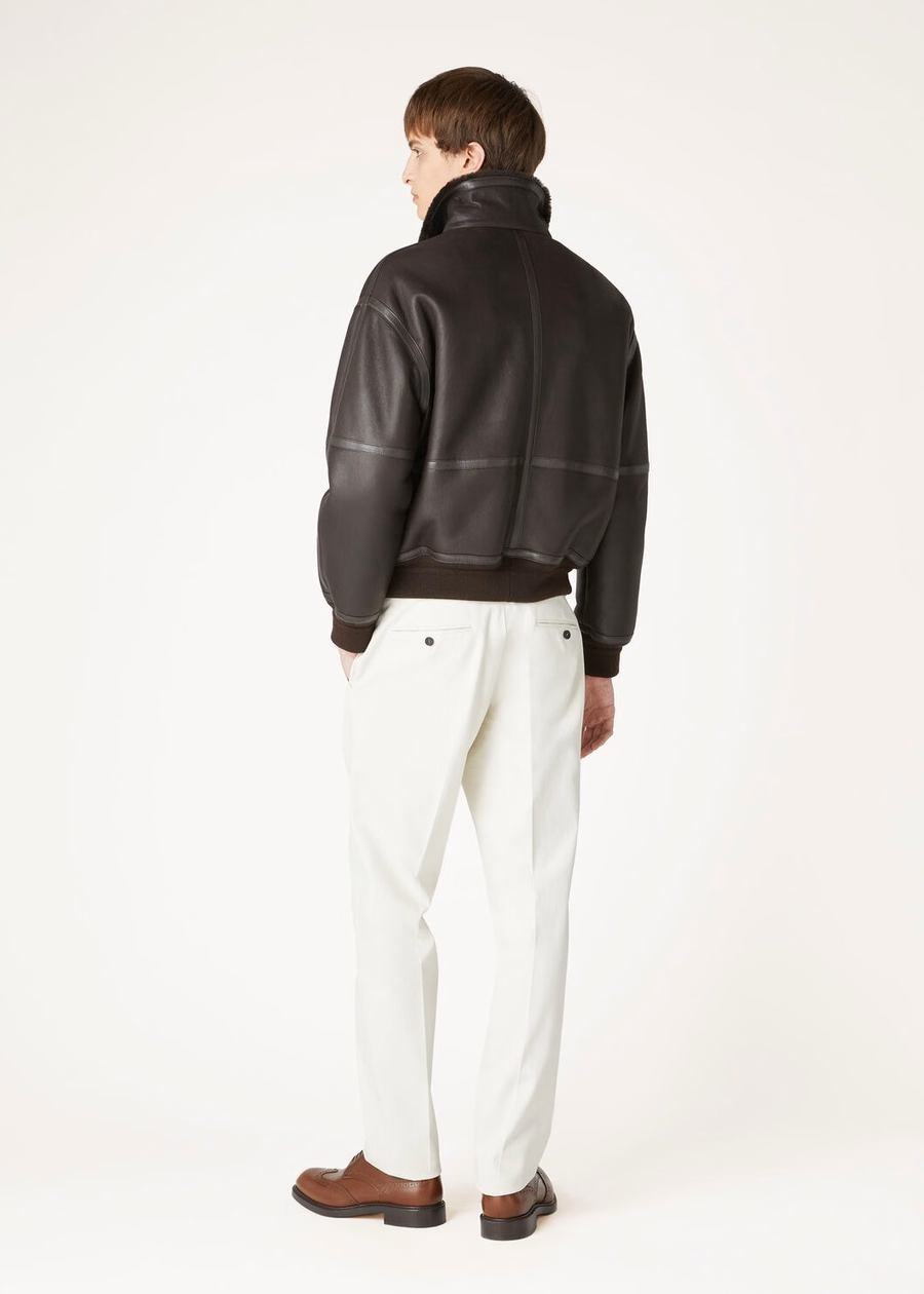 Jaqueta Peter Bomber Shearling Coffee