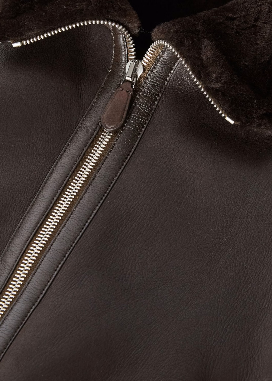 Jaqueta Peter Bomber Shearling Coffee
