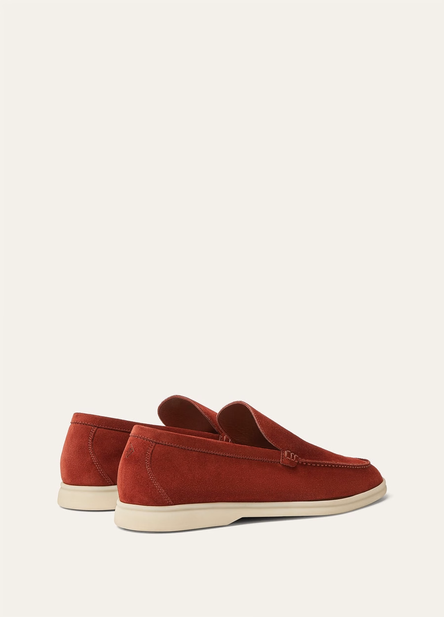Mocassim Summer Walk em camurça vermelha seca