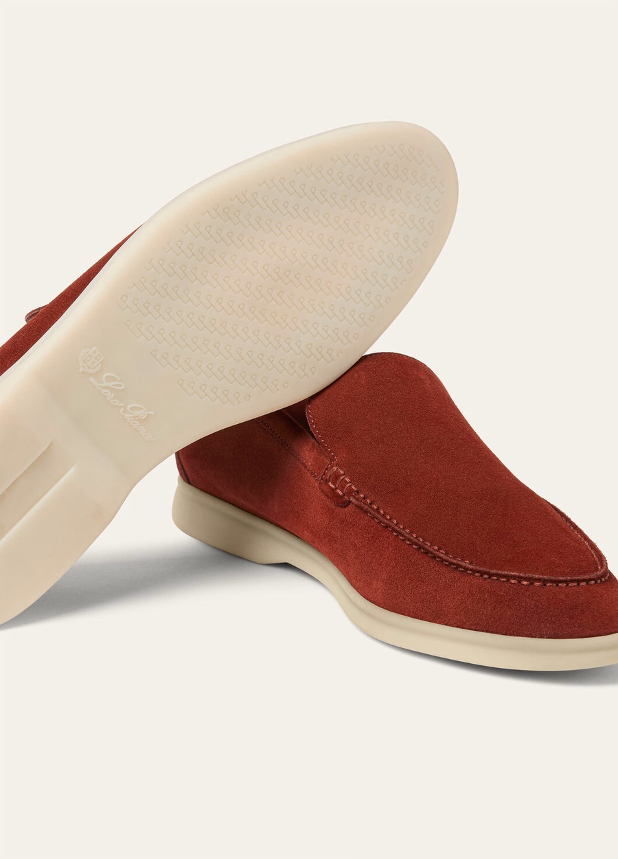 Mocassim Summer Walk em camurça vermelha seca