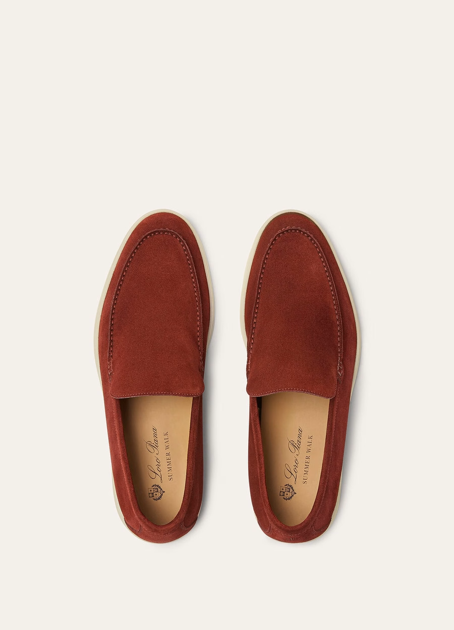 Mocassim Summer Walk em camurça vermelha seca