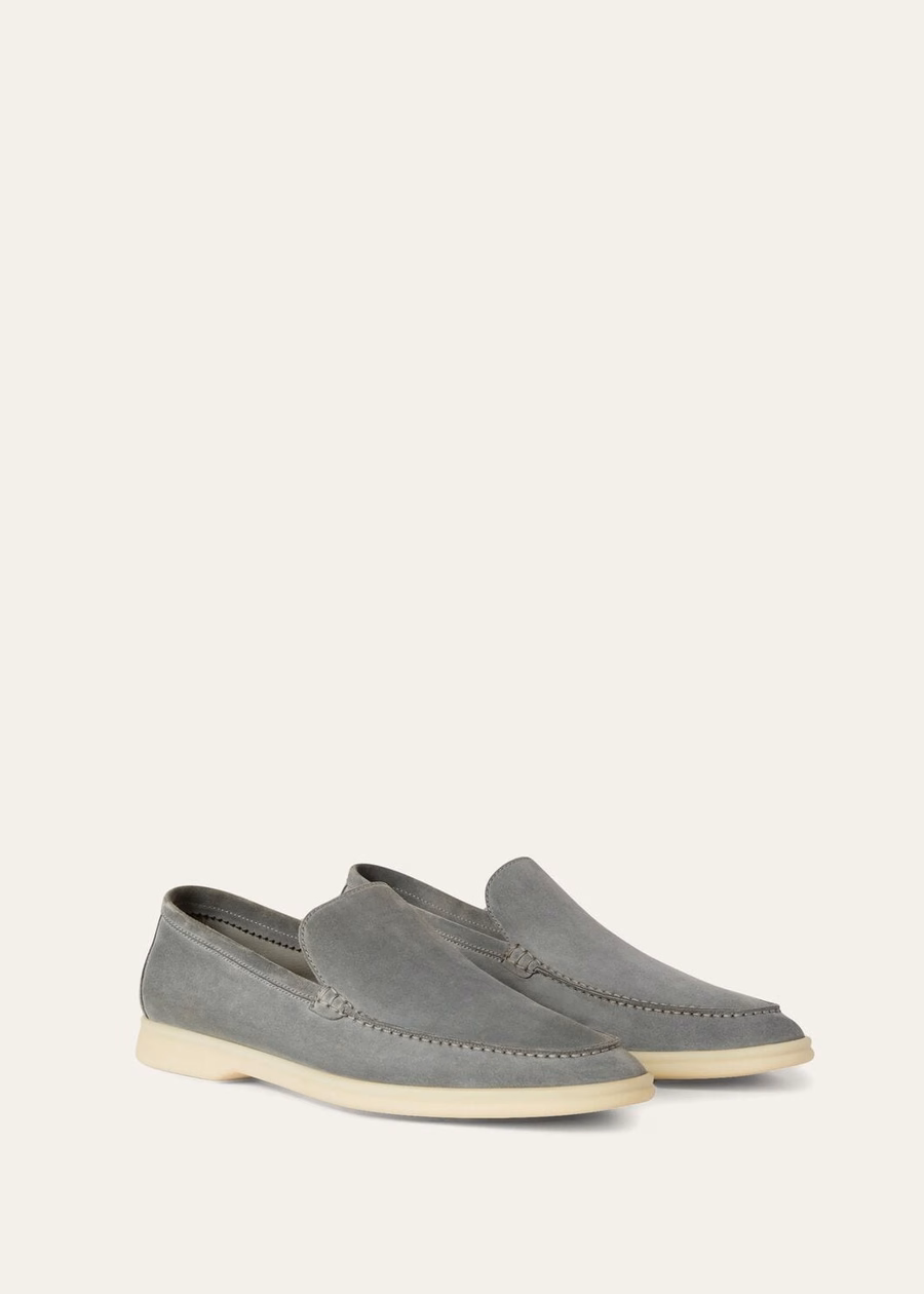 Mocassim Summer Walk em camurça cinza gaivota