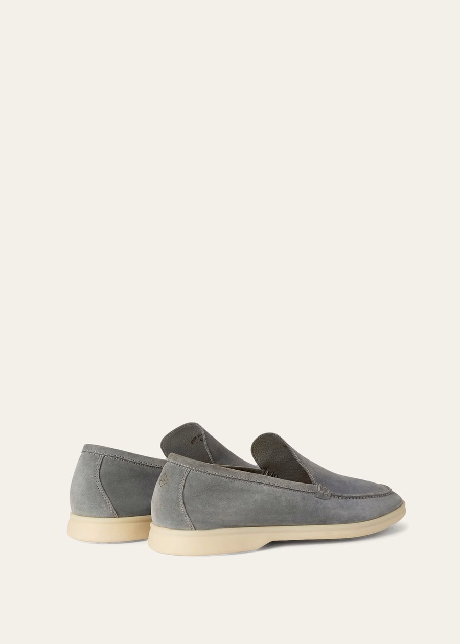 Mocassim Summer Walk em camurça cinza gaivota