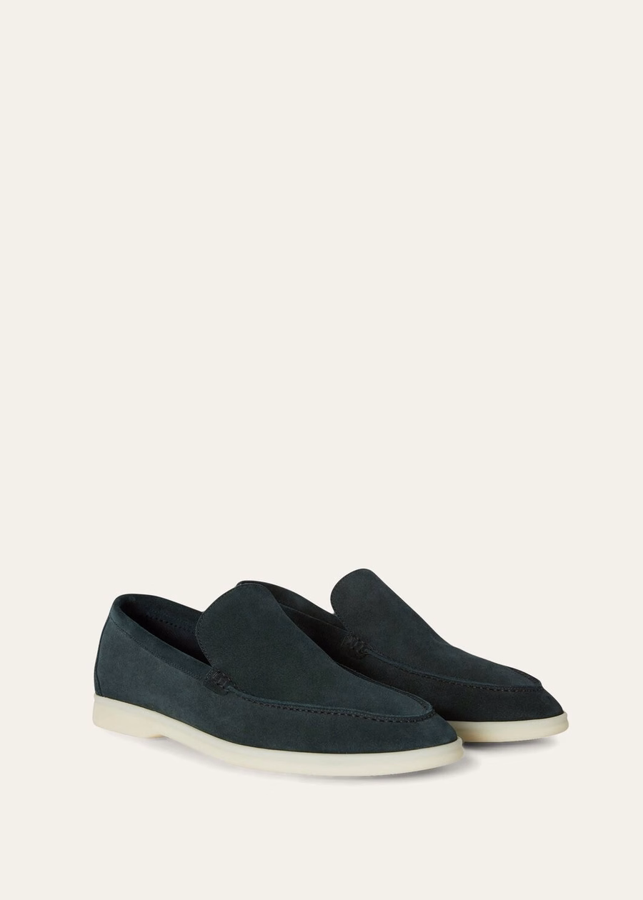 Mocassim Summer Walk em camurça verde-escuro