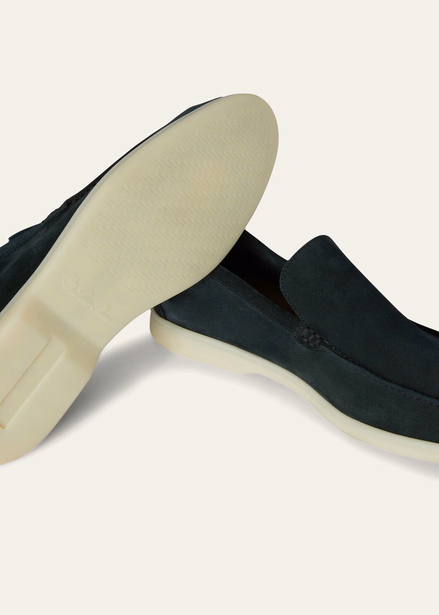 Mocassim Summer Walk em camurça verde-escuro