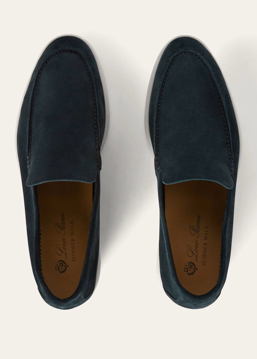 Mocassim Summer Walk em camurça verde-escuro