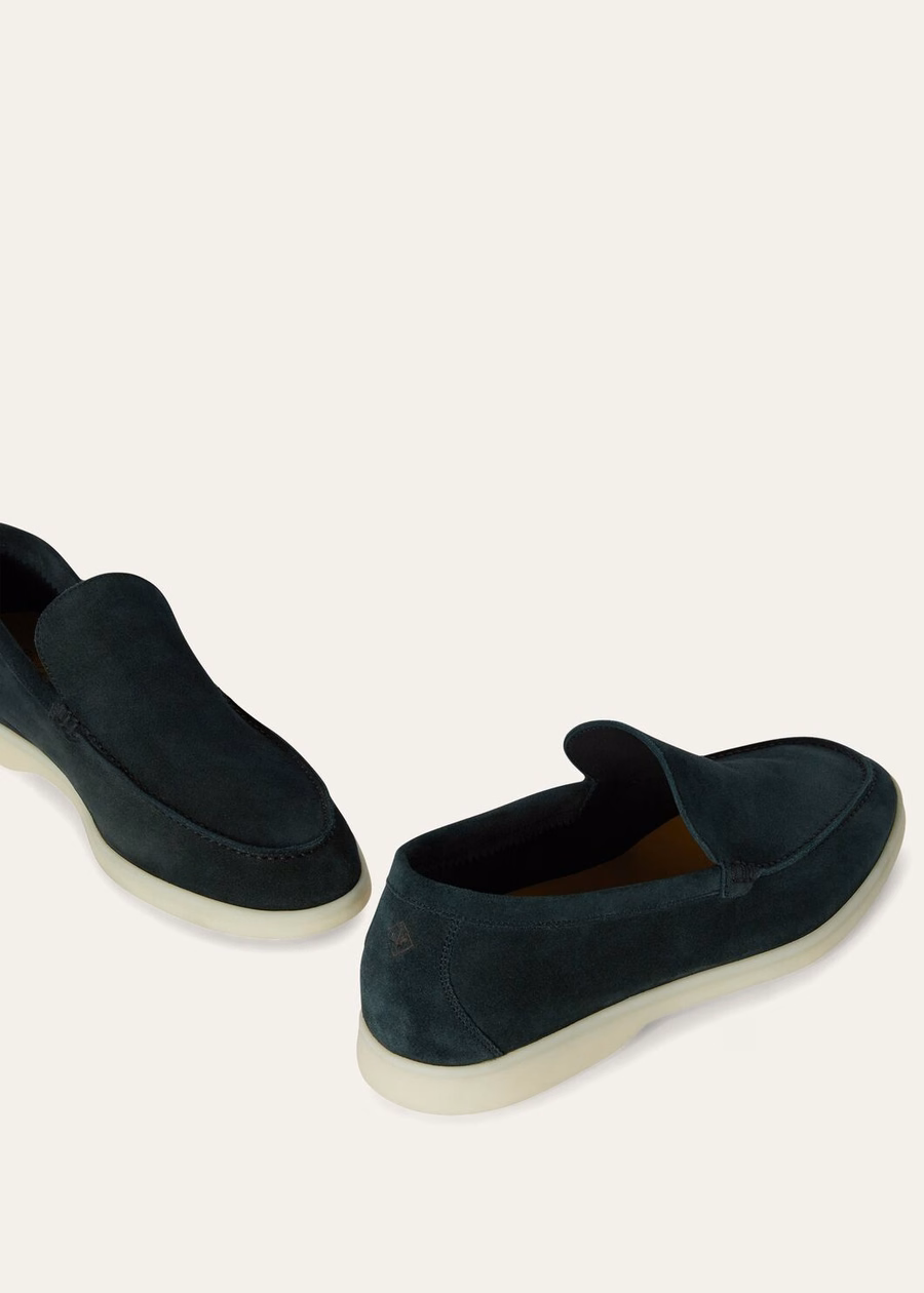 Mocassim Summer Walk em camurça verde-escuro