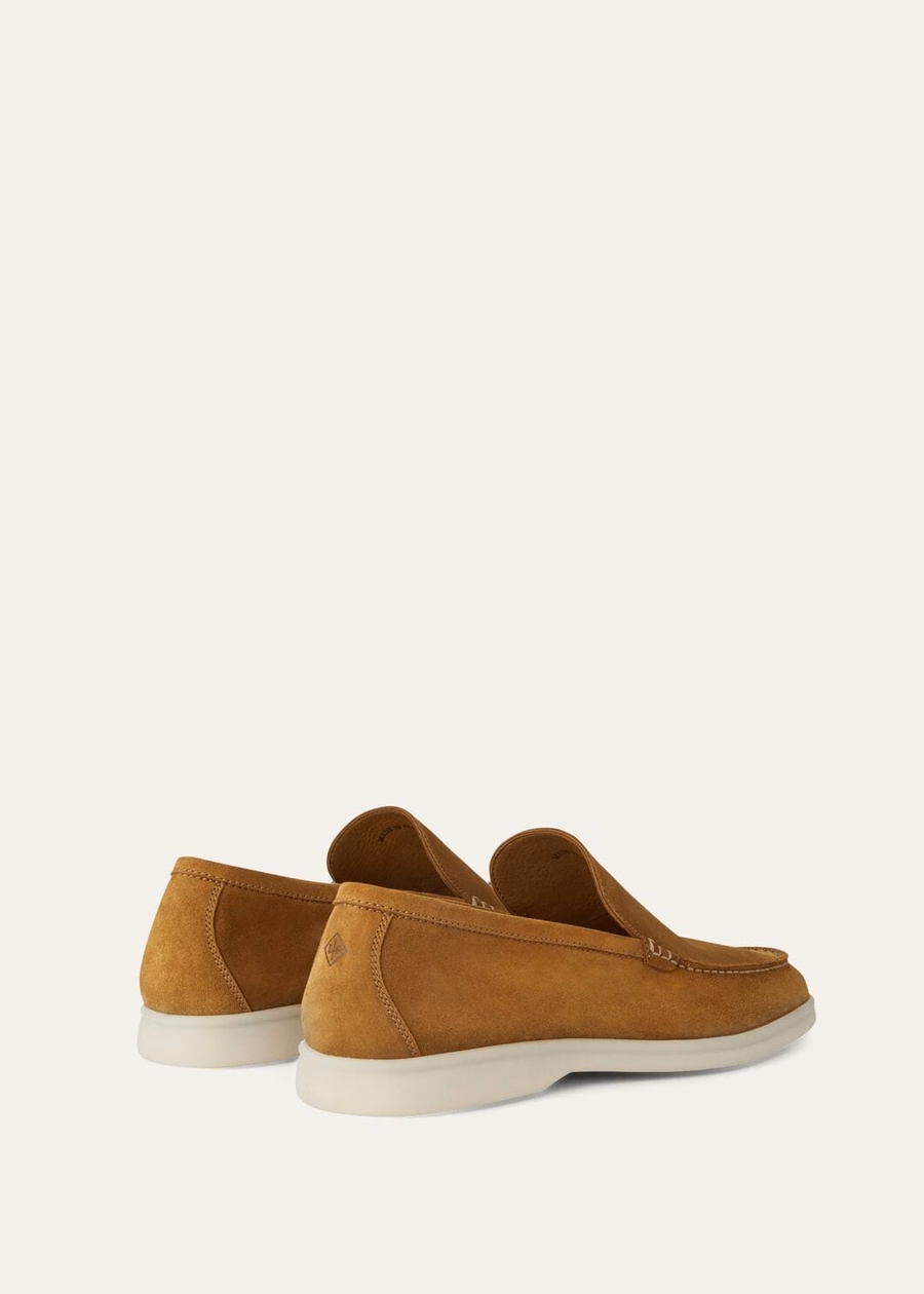 Mocassim Summer Walk em camurça bege