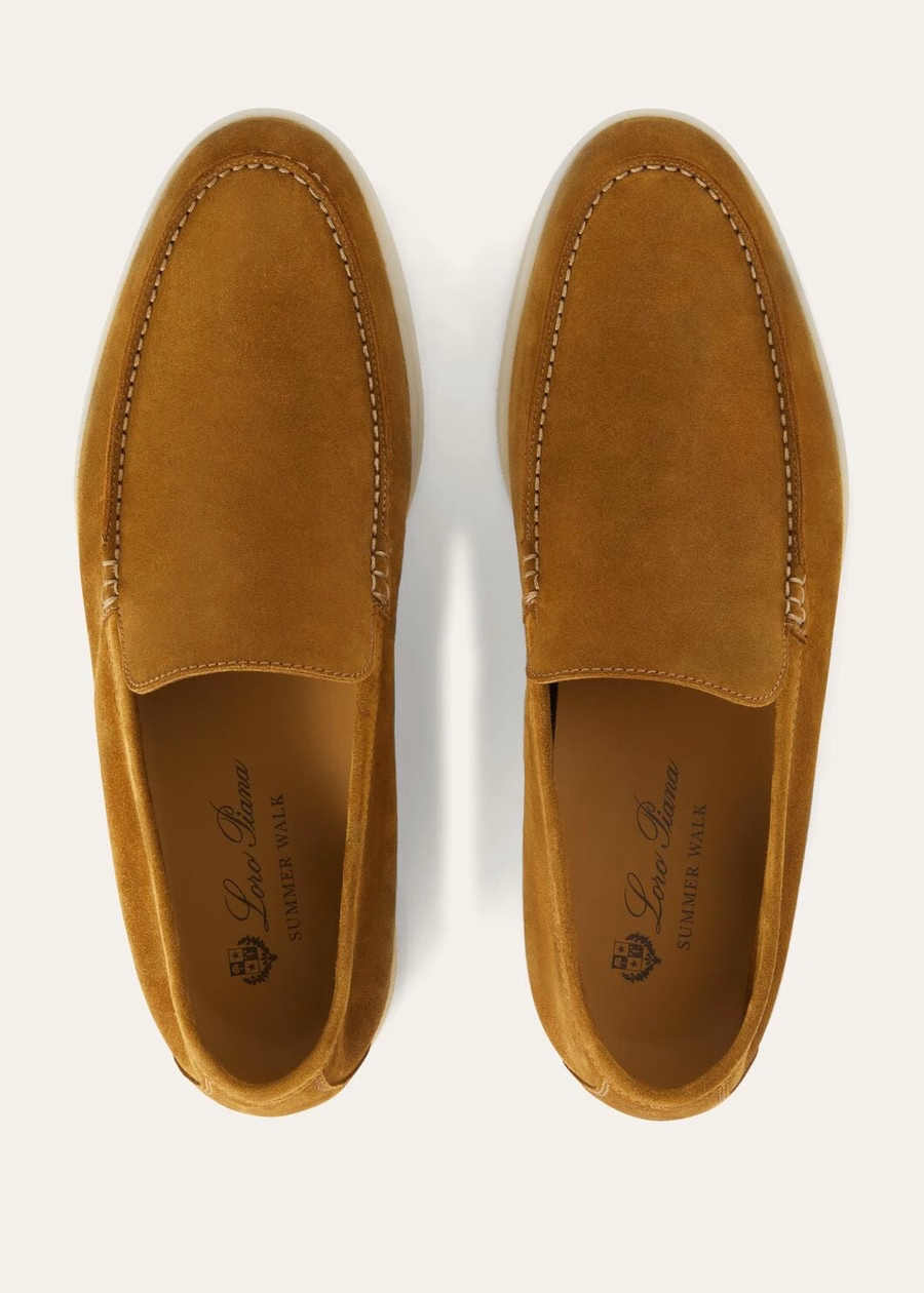 Mocassim Summer Walk em camurça bege