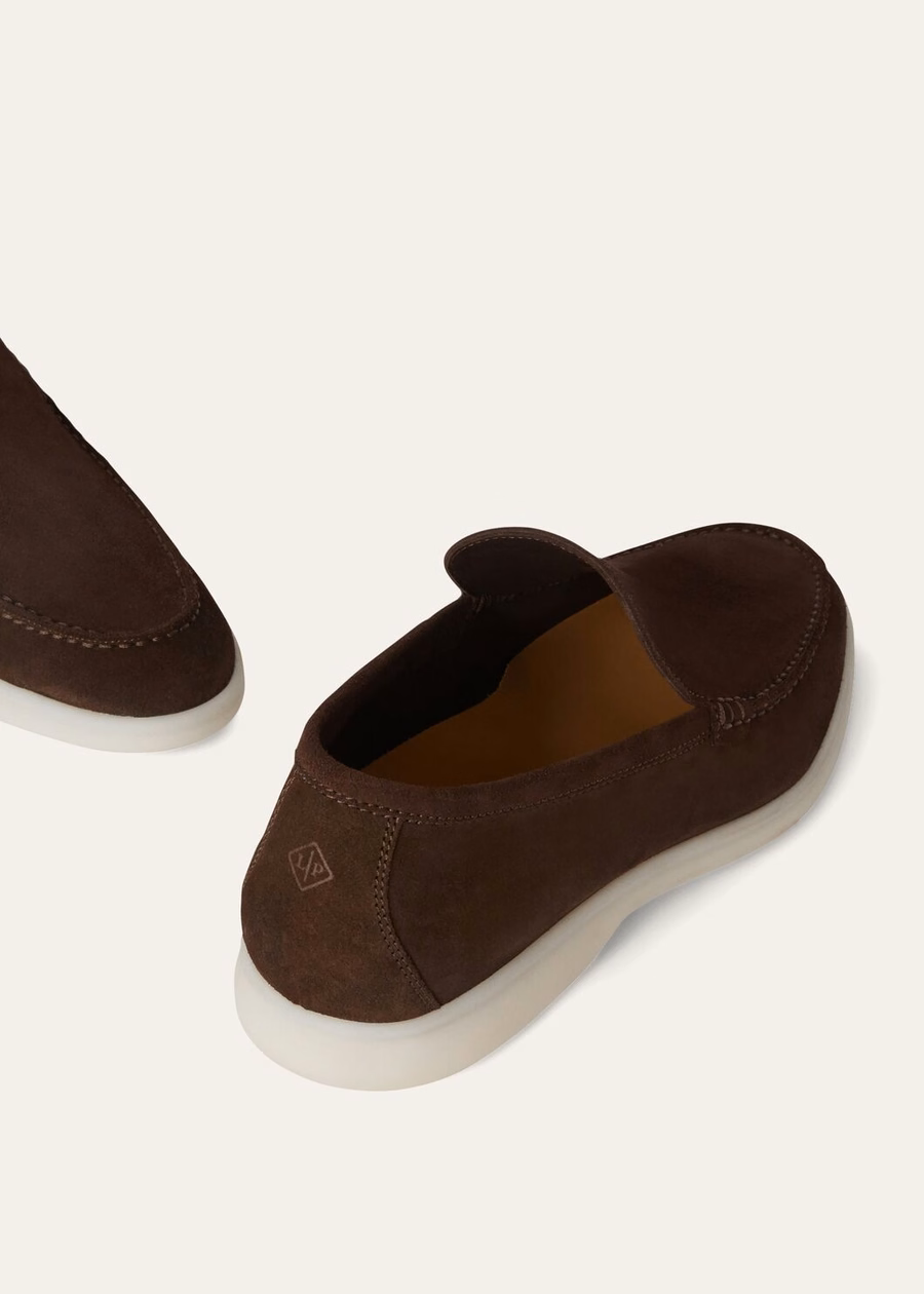 Mocassim Summer Walk em camurça cor chocolate