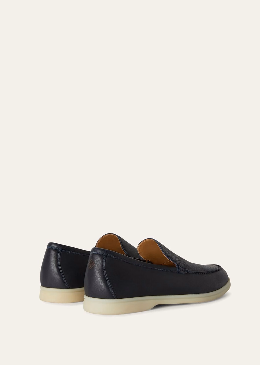 Mocassim Summer Walk em couro de alce azul marinho