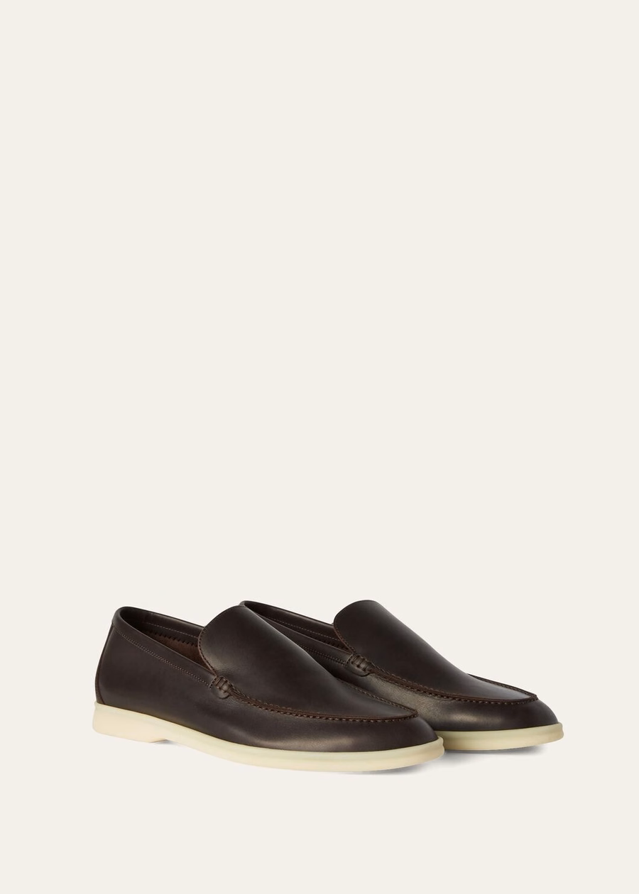 Mocassim Summer Walk em couro de bezerro, cor chocolate