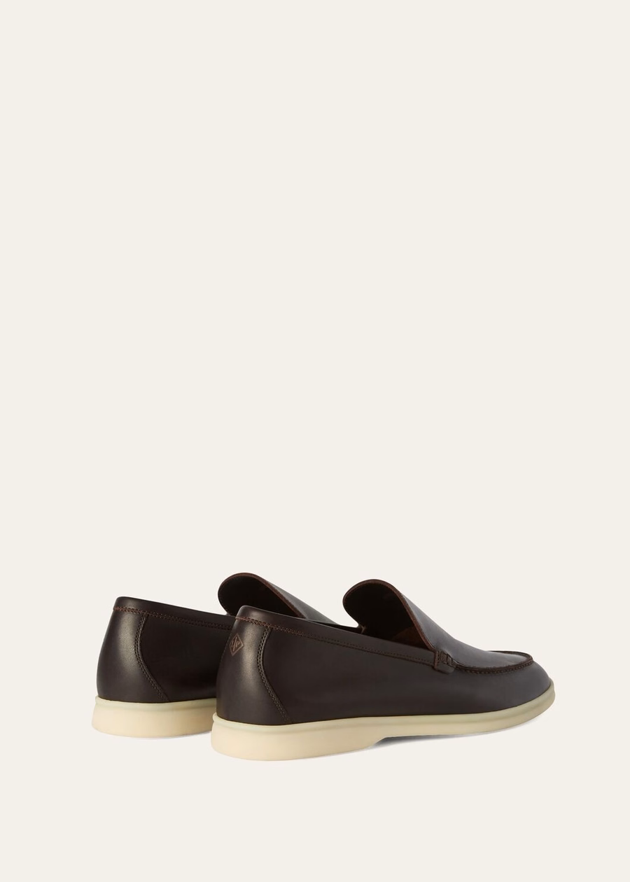 Mocassim Summer Walk em couro de bezerro, cor chocolate