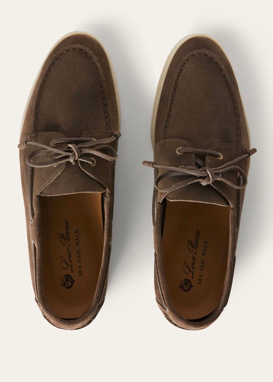 Mocassim Sea-Sail Walk em couro de boi Incenso NL