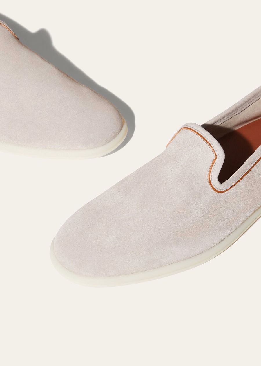 Mocassim Venice Walk em camurça bege clássico