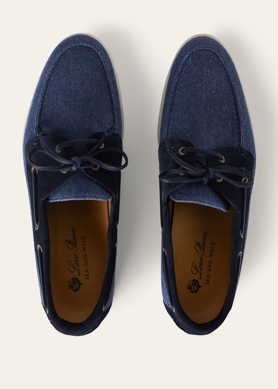 Mocassim Sea-Sail Walk Denim Flower Surge Azul