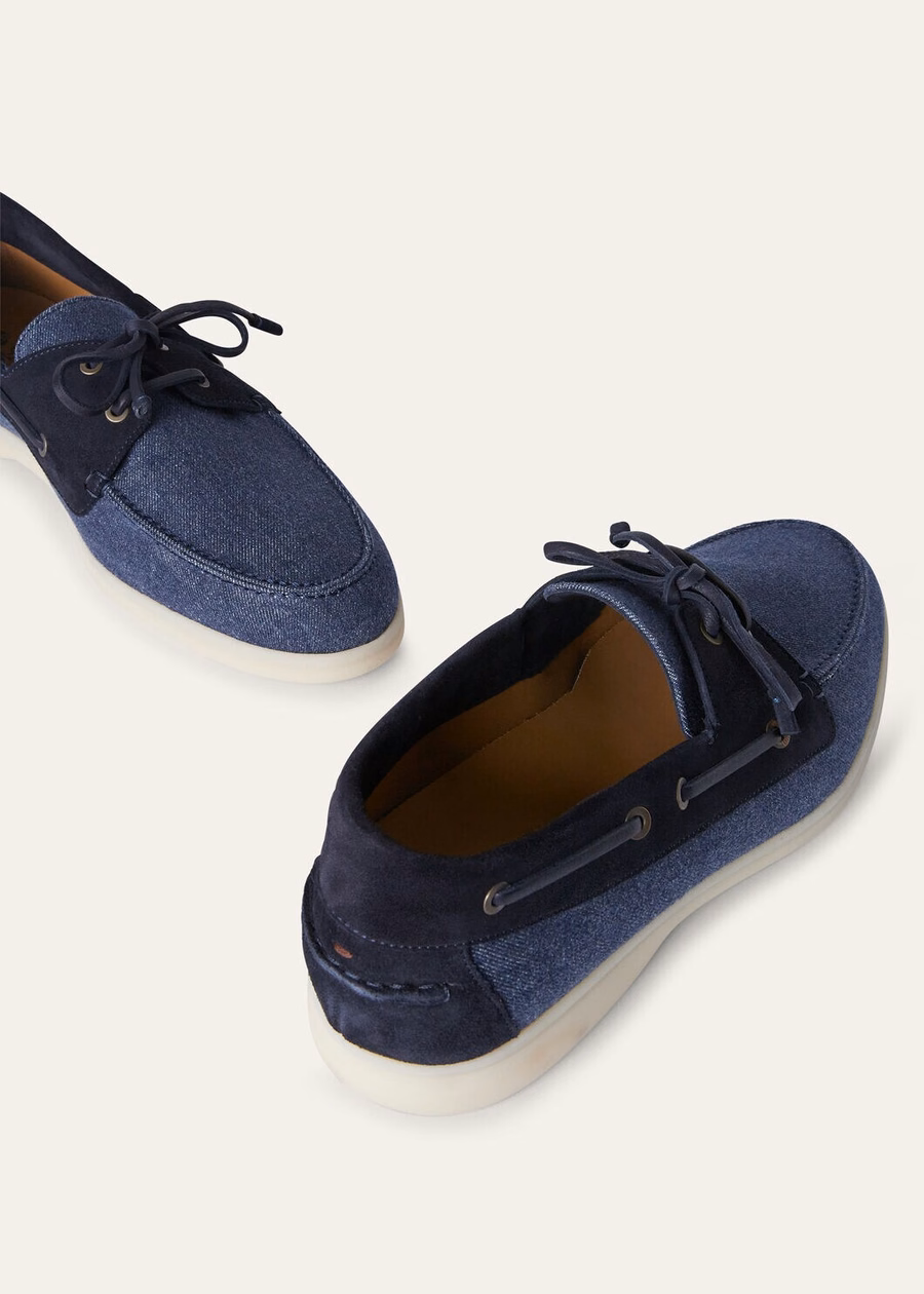 Mocassim Sea-Sail Walk Denim Flower Surge Azul