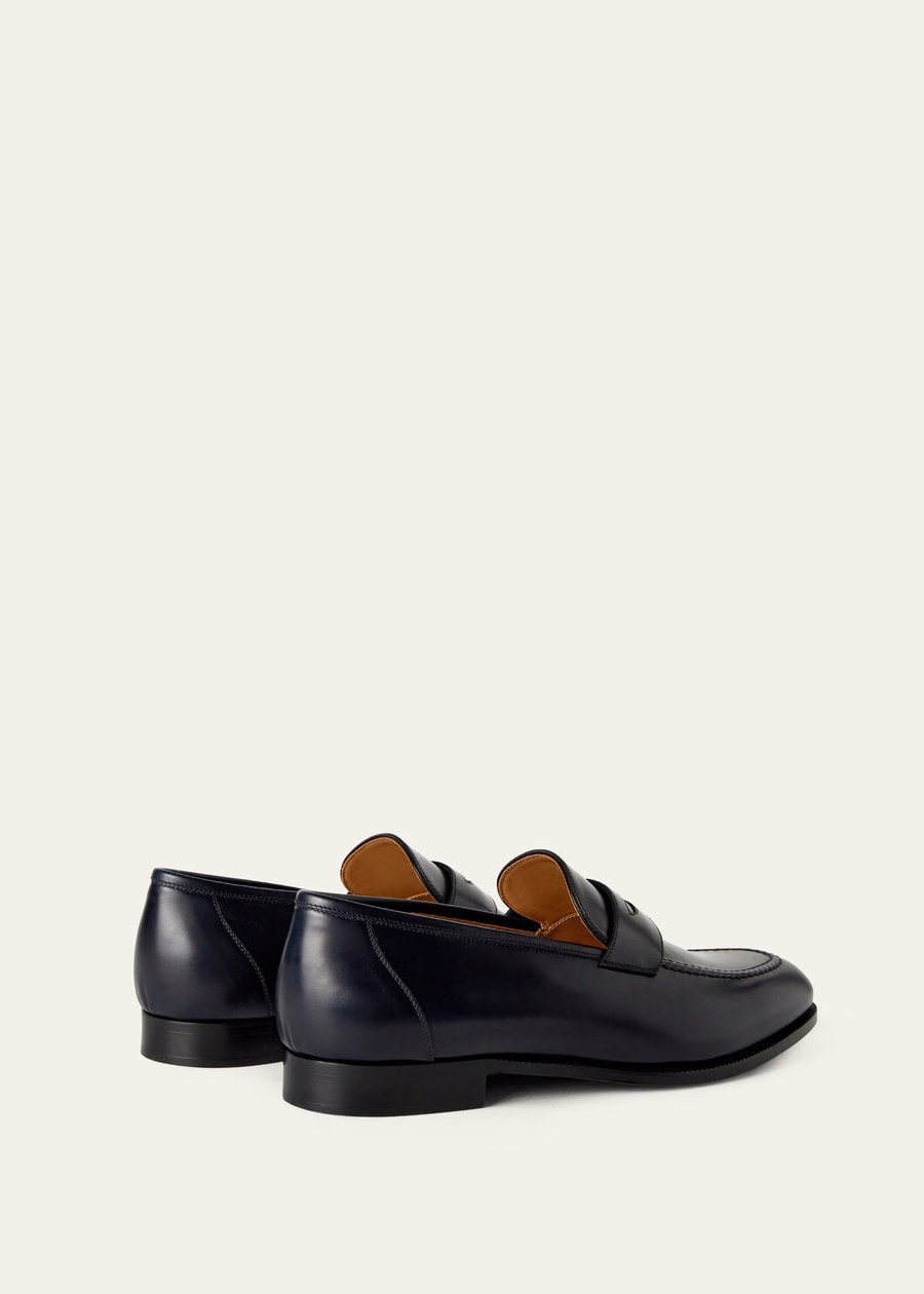 Mocassim Sergio em pele de bezerro azul-marinho