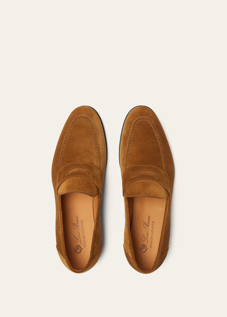 Mocassim Sergio em couro marrom-boi