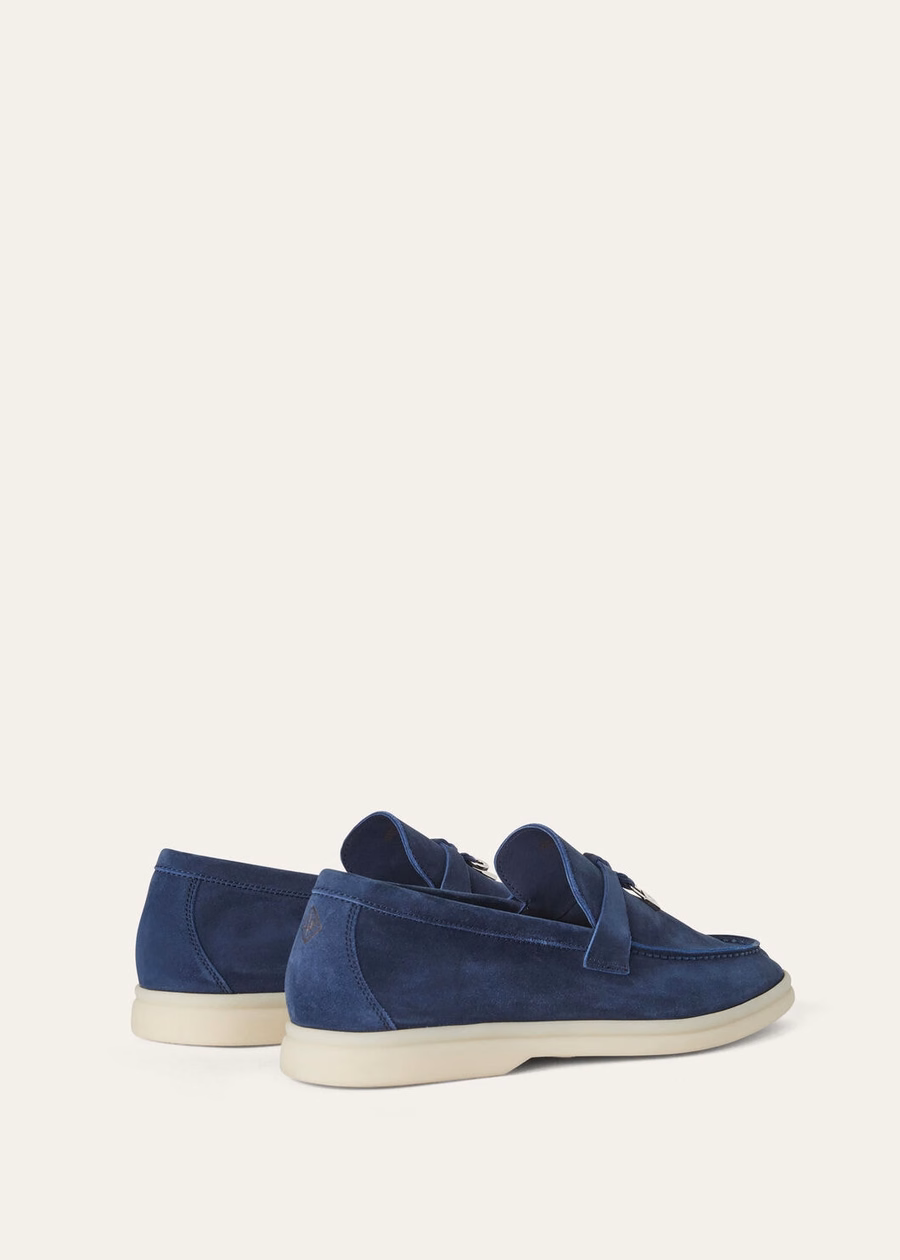 Mocassim Summer Charms Walk em camurça azul escuro verdadeiro