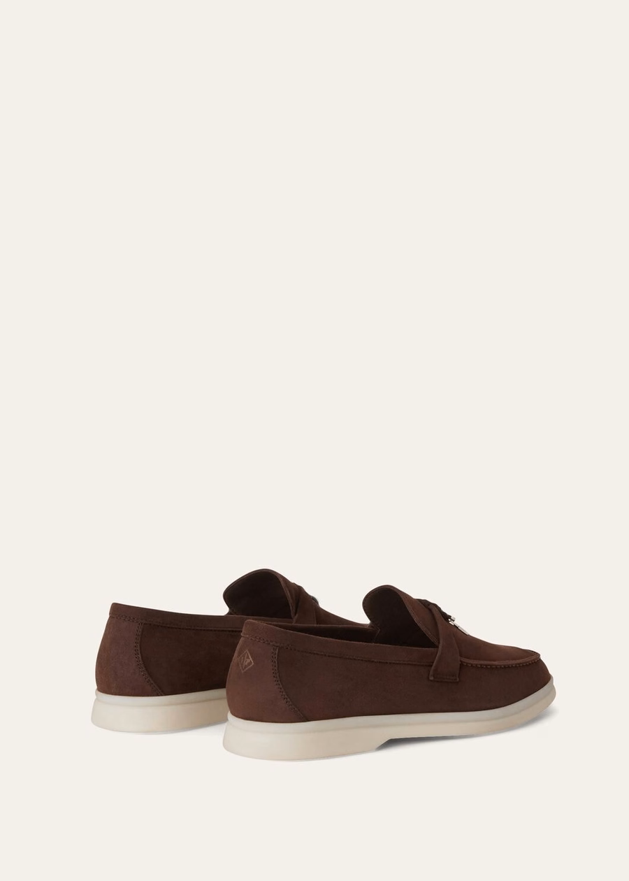 Mocassim Summer Charms Walk em camurça cor chocolate