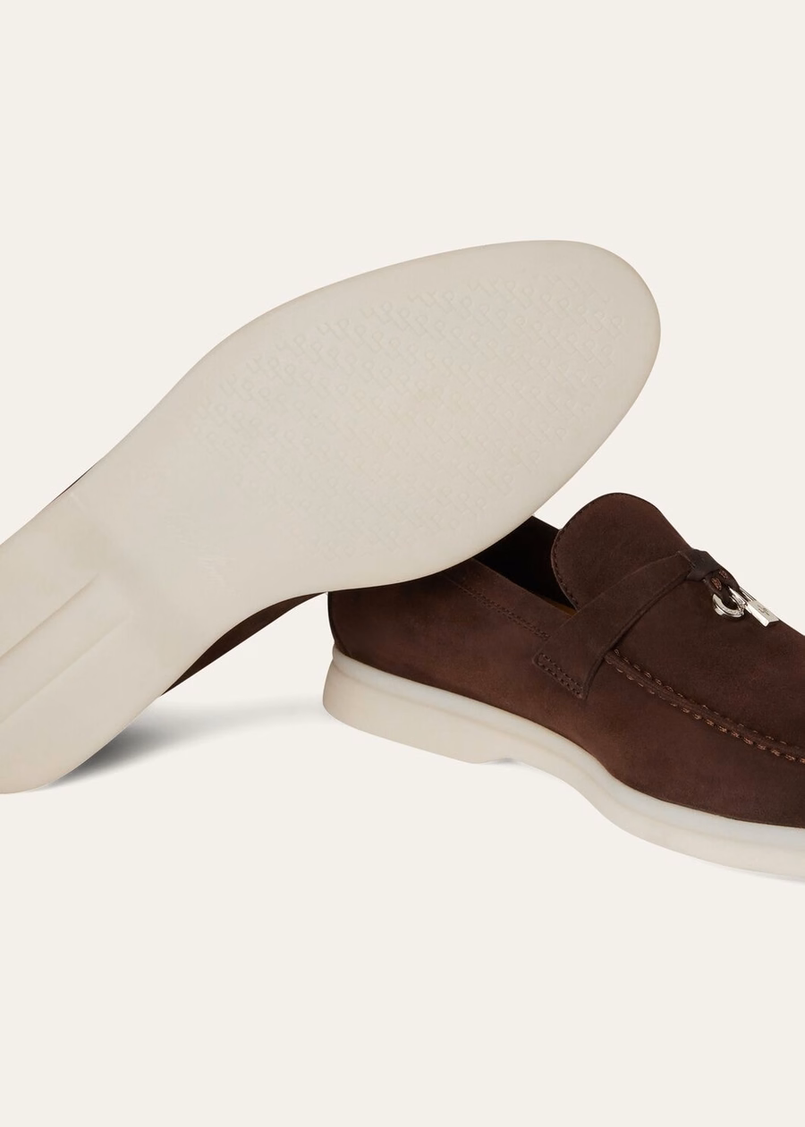 Mocassim Summer Charms Walk em camurça cor chocolate