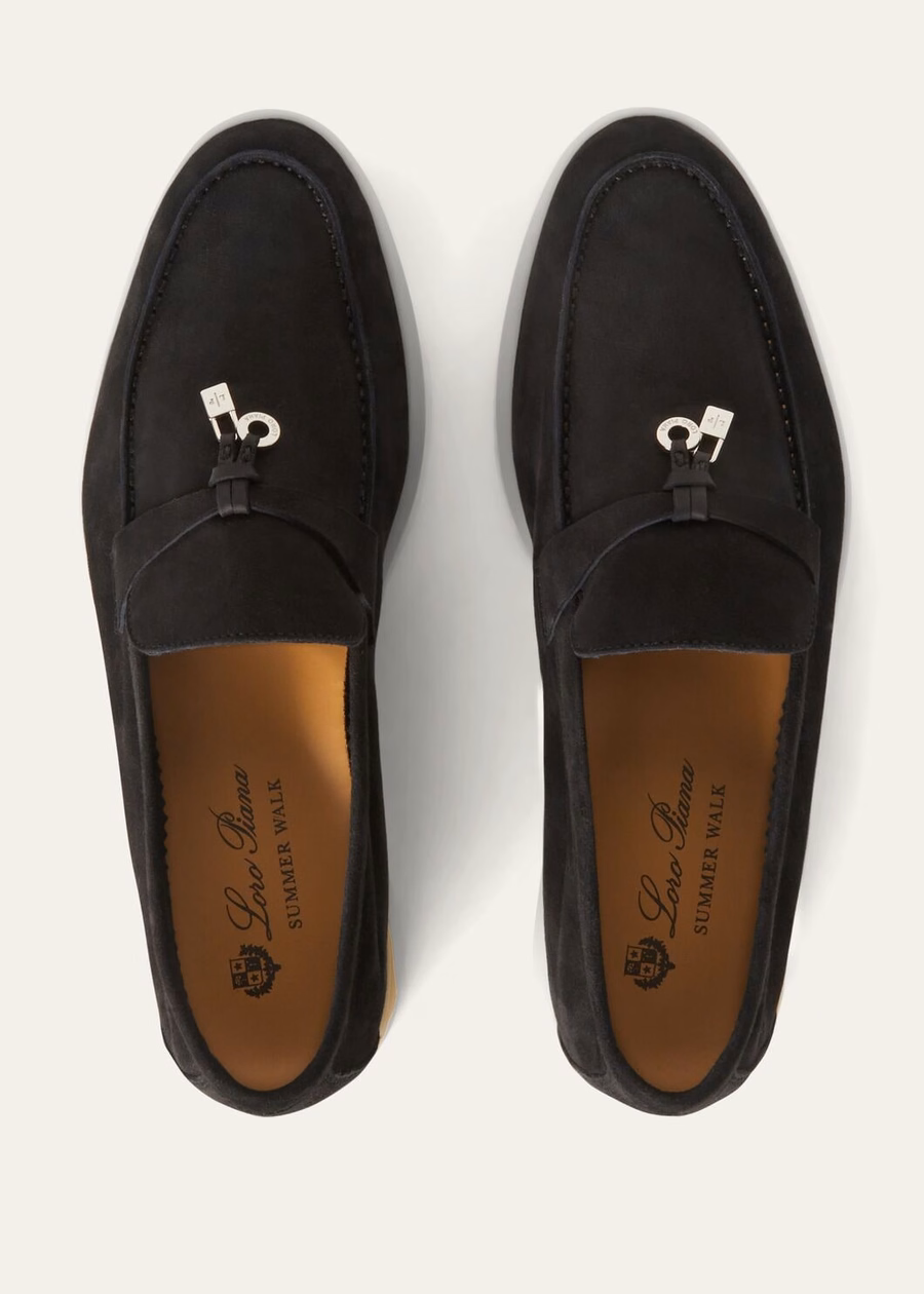 Mocassim Summer Charms Walk em camurça caviar