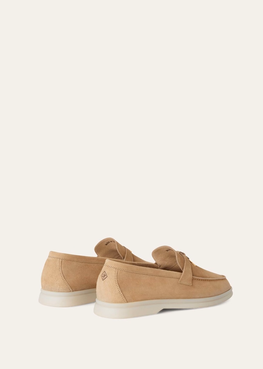 Mocassim Summer Charms Walk em camurça cor areia
