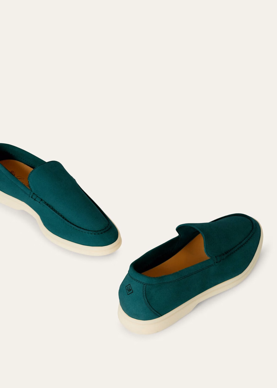 Mocassim Summer Walk em camurça verde Agano