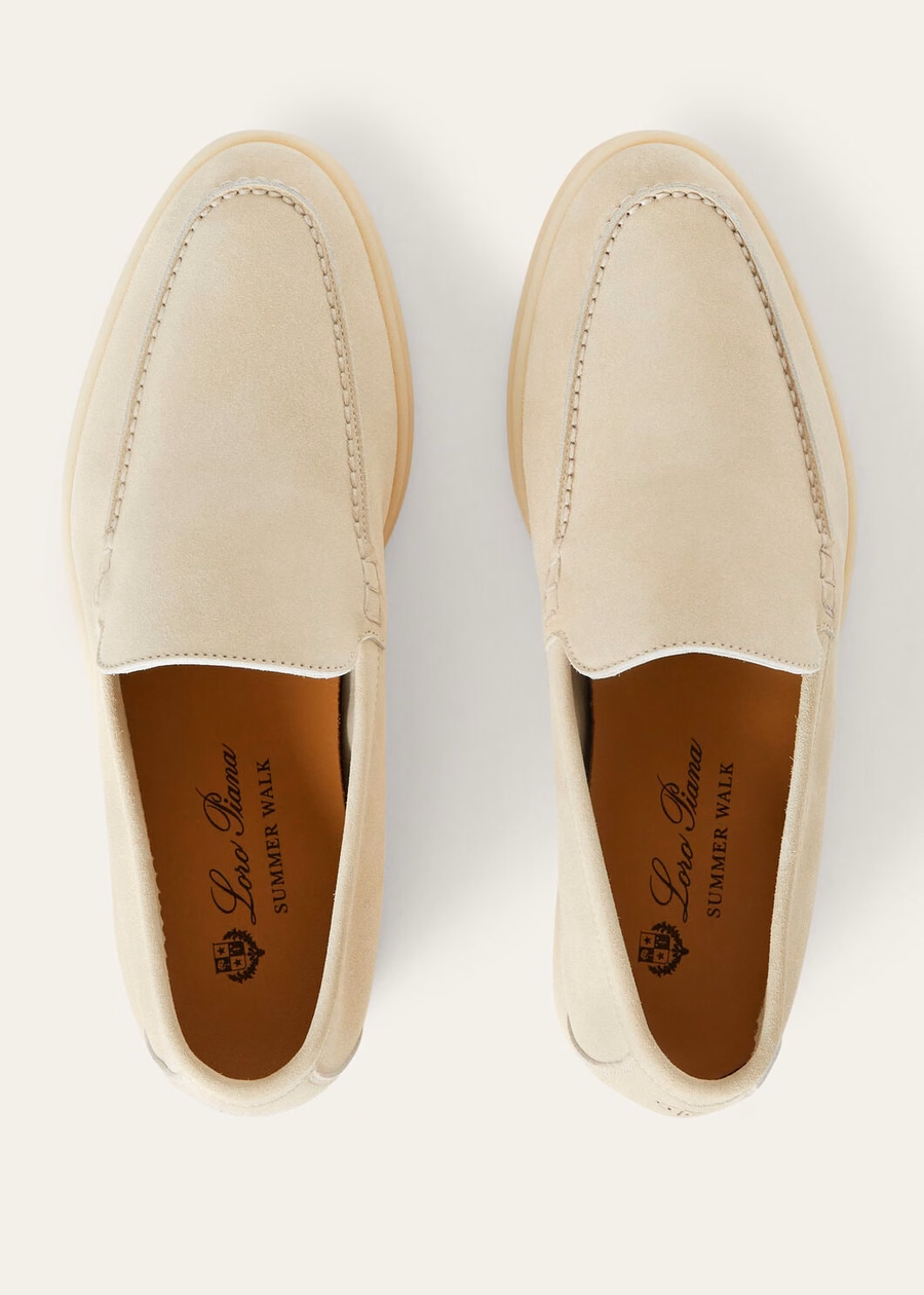 Mocassim Summer Walk em camurça cor Nougat