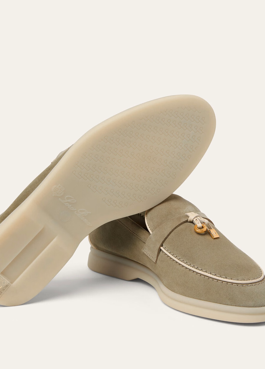 Mocassim Summer Charms Walk em camurça de pele de cabra seca Taragon