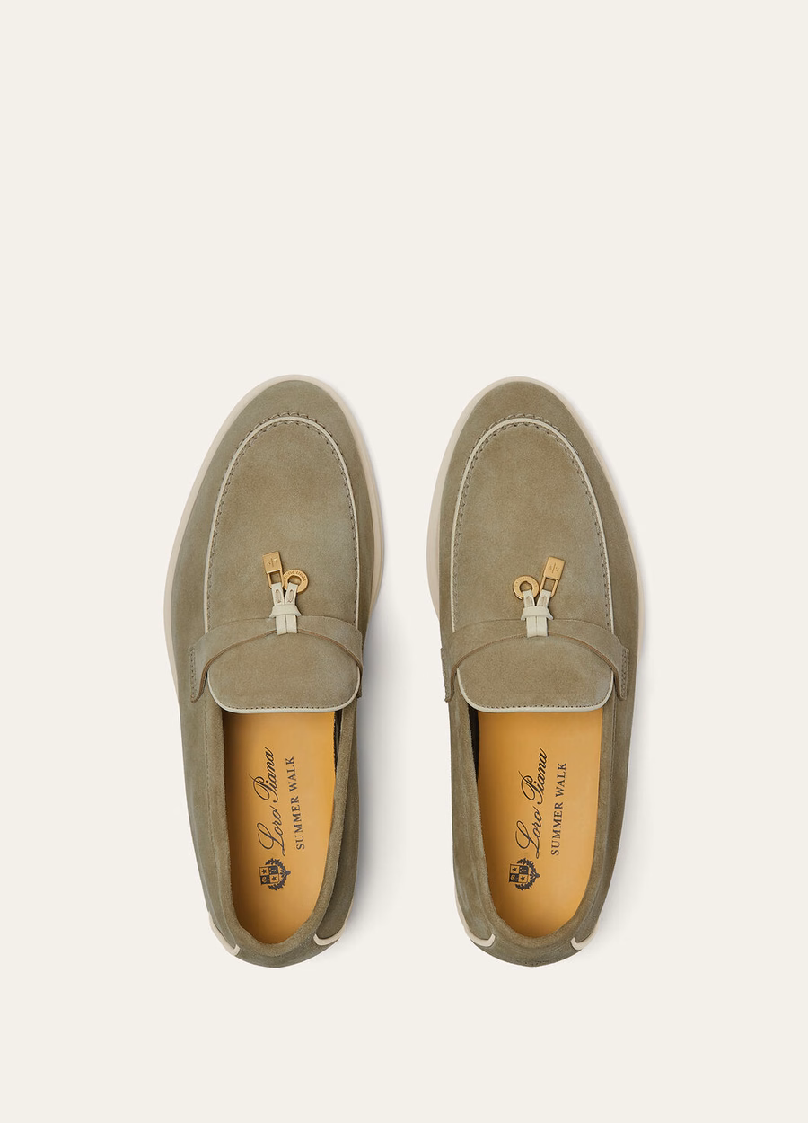 Mocassim Summer Charms Walk em camurça de pele de cabra seca Taragon