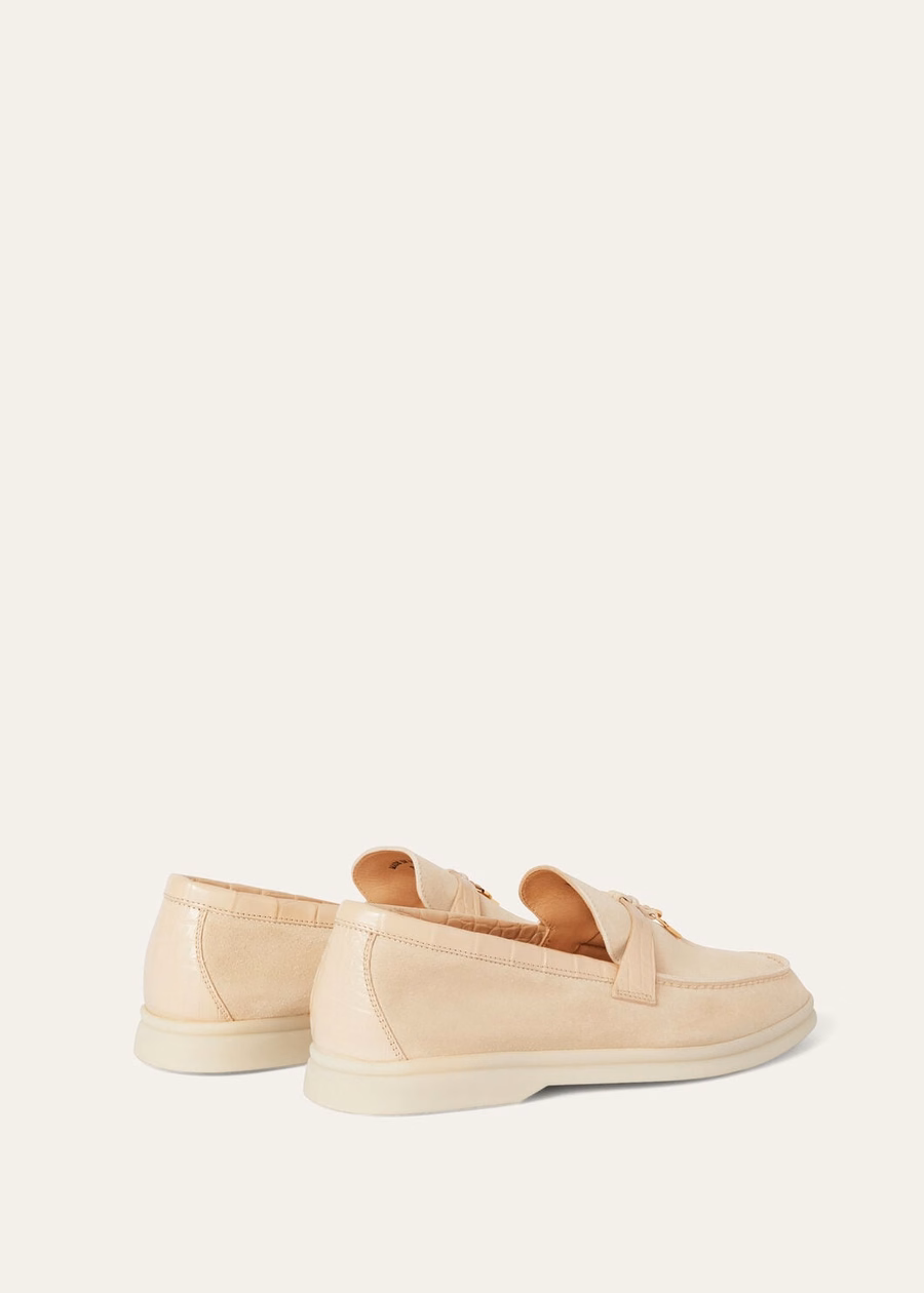 Mocassim Summer Charms Walk em camurça cor MASTIC CLARO