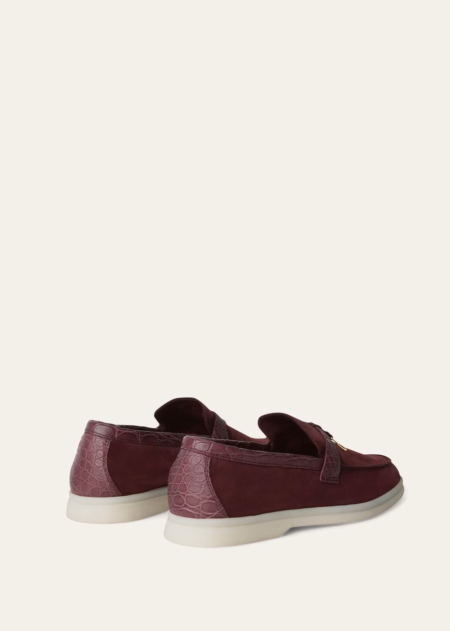 Mocassim Summer Charms Walk em camurça cor ameixa selvagem