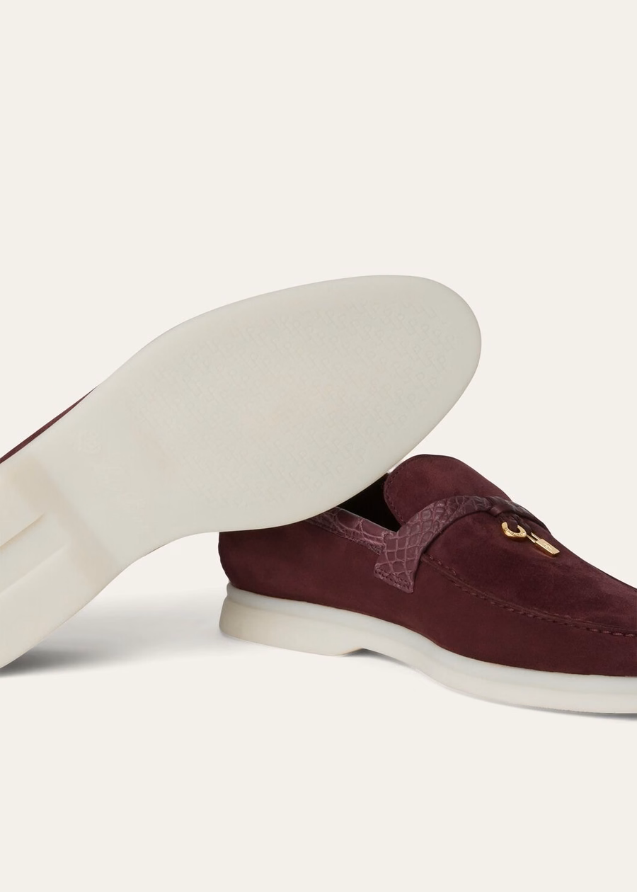 Mocassim Summer Charms Walk em camurça cor ameixa selvagem